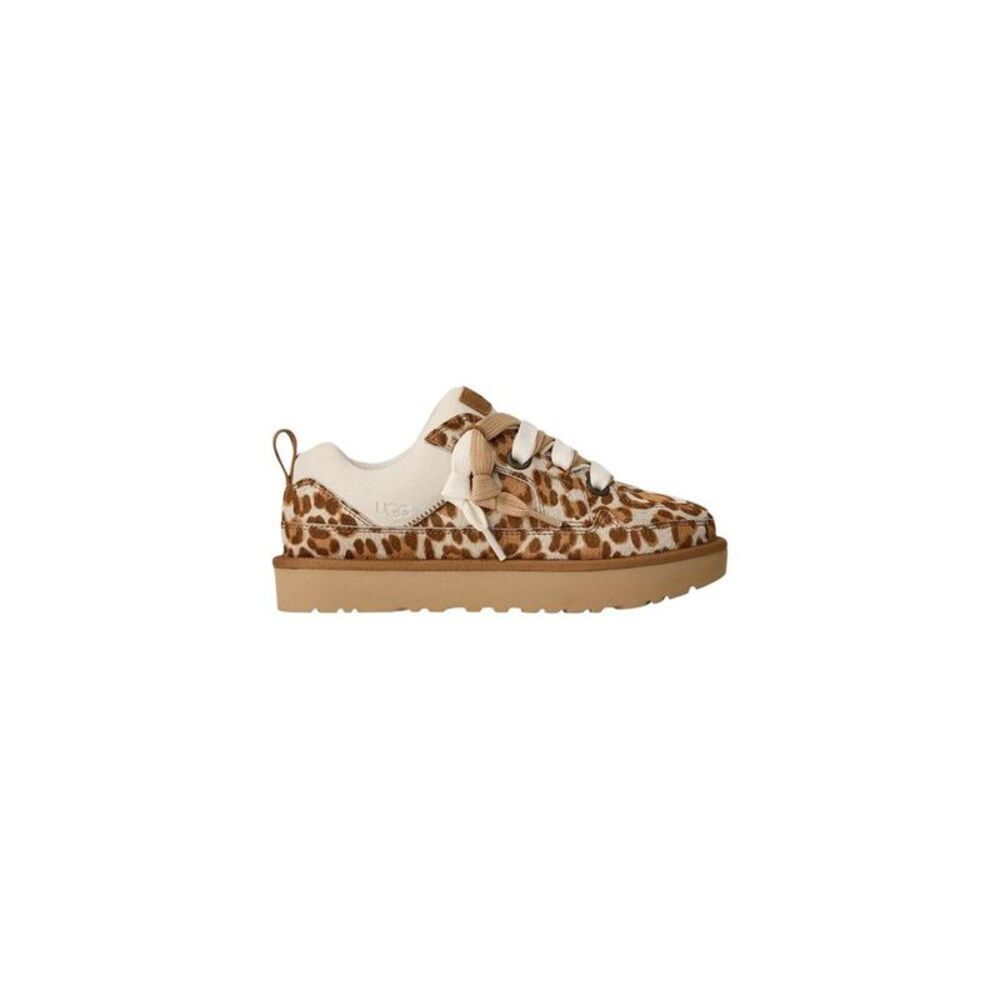 UGG Beige Suede Leather Platform Women's Pumps